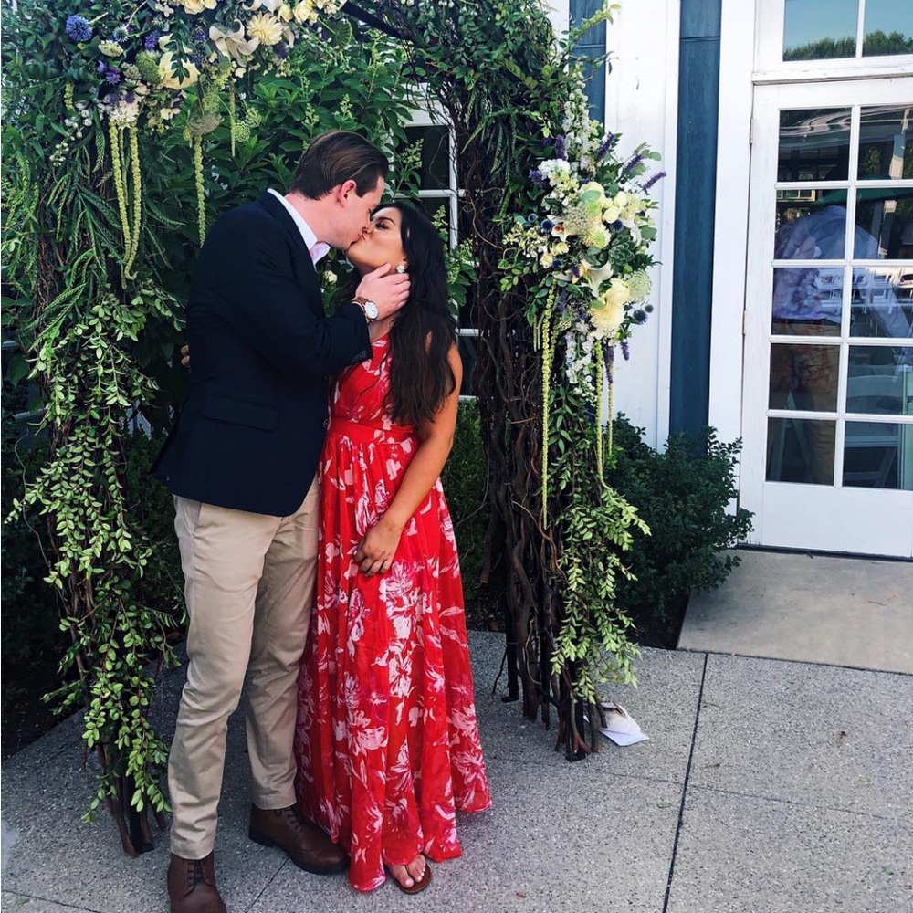 Red Dress Boutique Red Floral Chiffon Maxi